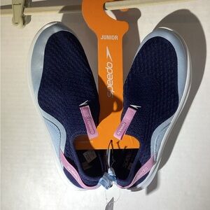 Speedo Girls' Navy and Pink Aqua Socks